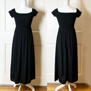 Black Short Sleeve Maxi Sundress | Size M | EUC